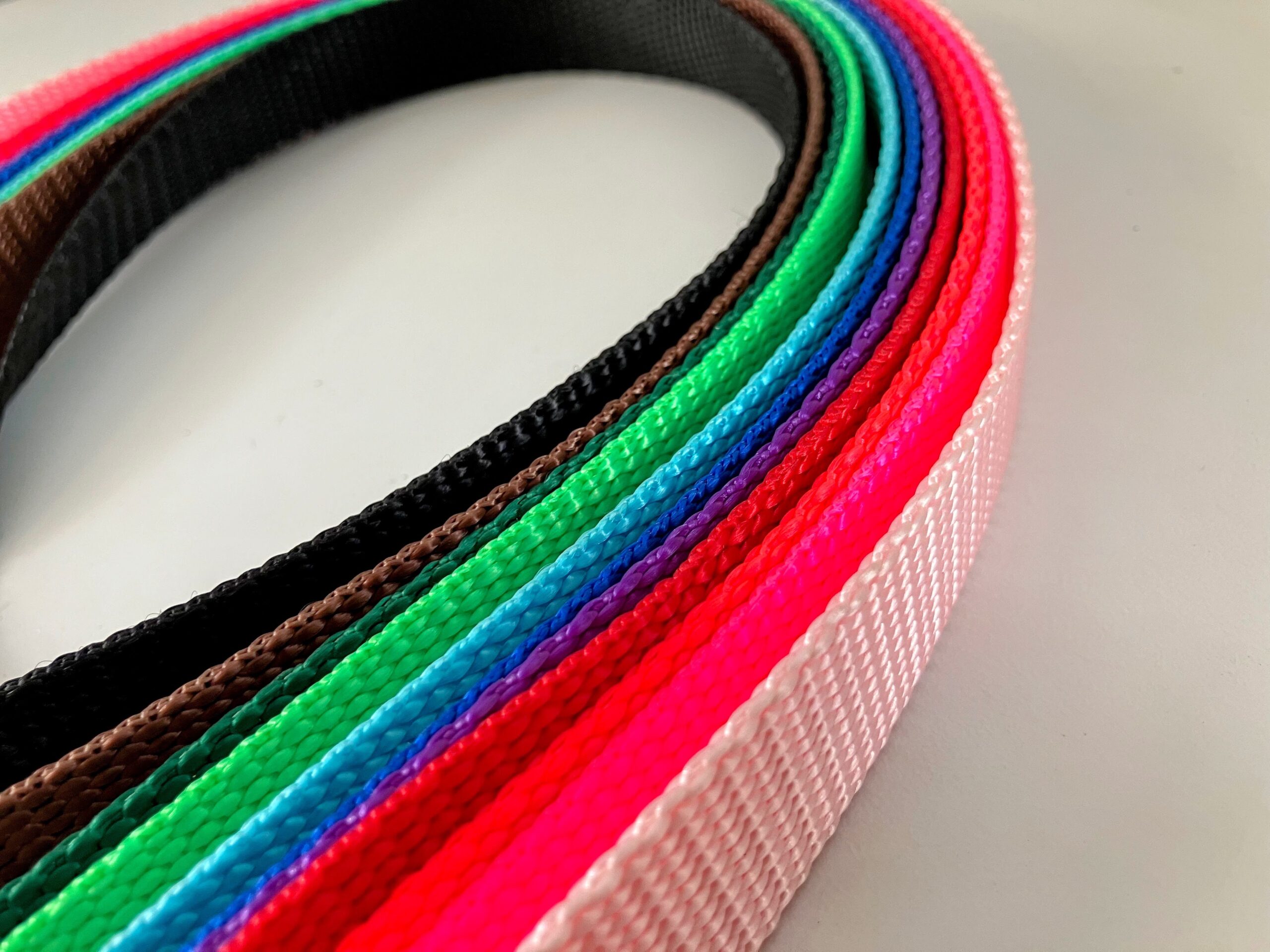 Nylon webbing colors